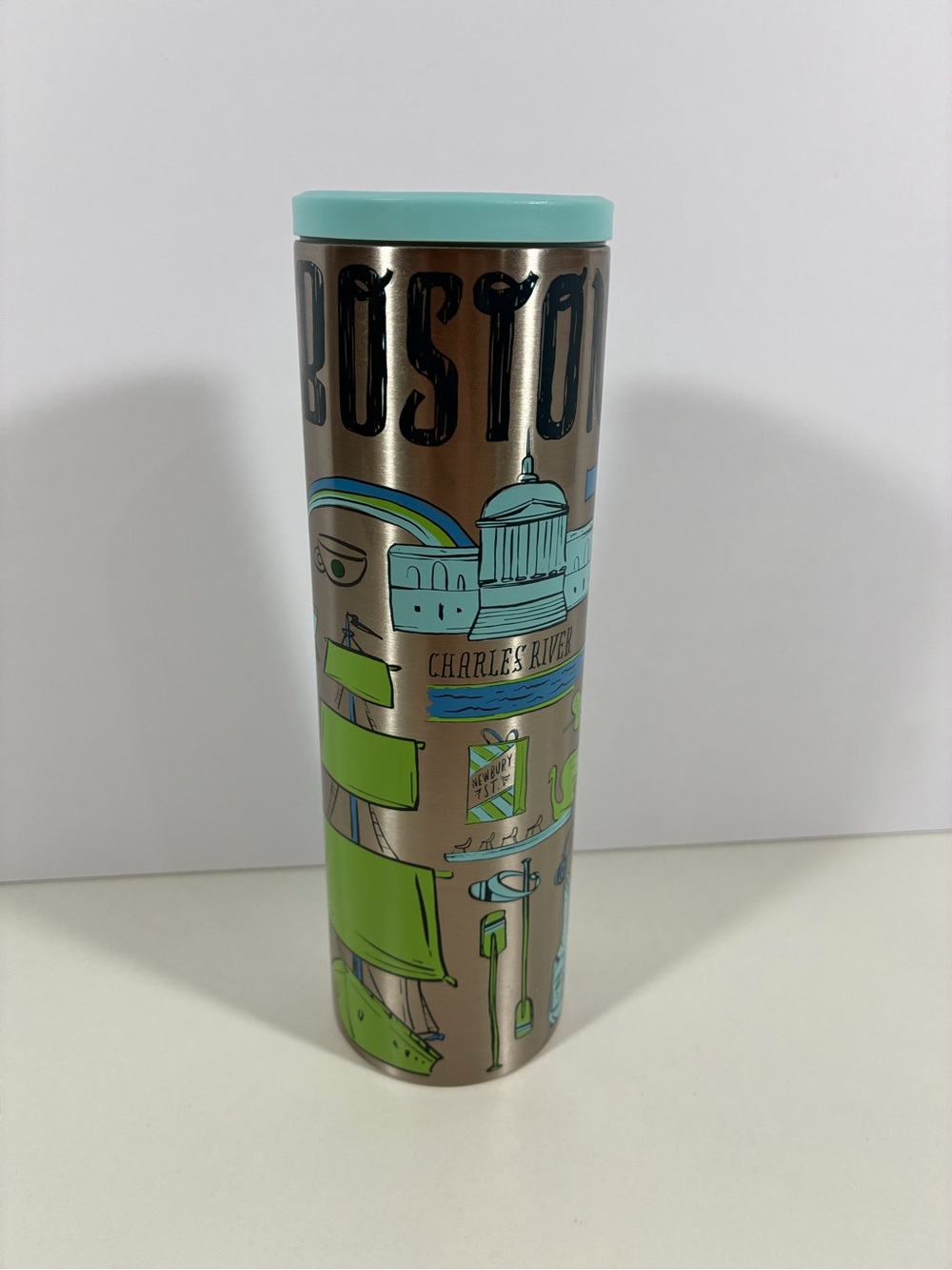 Starbucks Boston Massachusetts Been There Series Stainless Steel Tumbler 16 oz